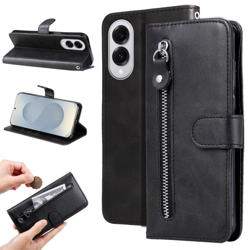 Δερματινη Θηκη Samsung Galaxy S25 5g Edge Τσάντα Με Φερμουάρ