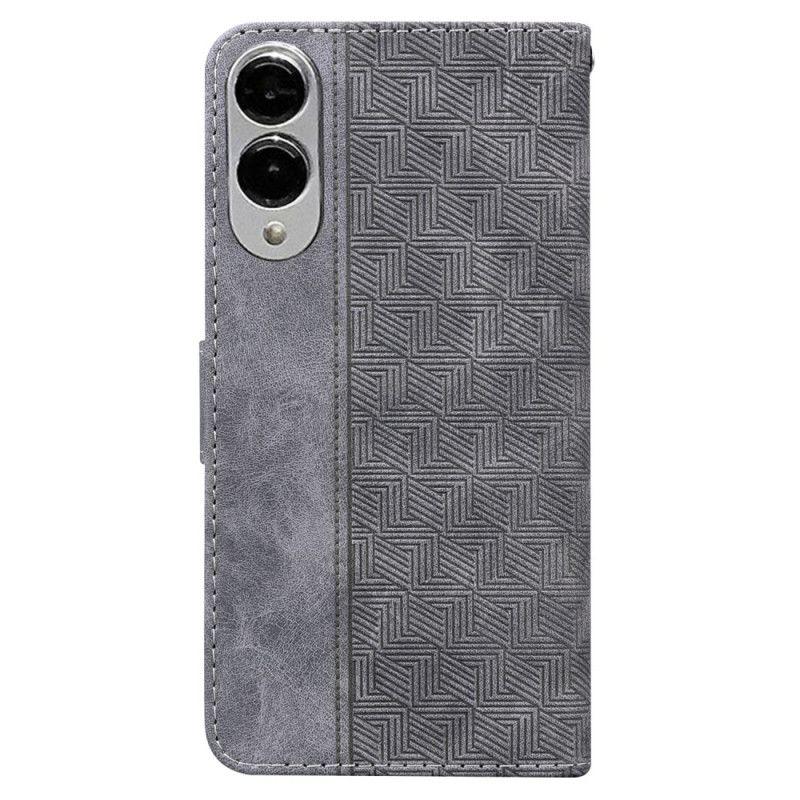 Δερματινη Θηκη Samsung Galaxy S25 5g Edge Υφαντό Μοτίβο Σιλικόνης