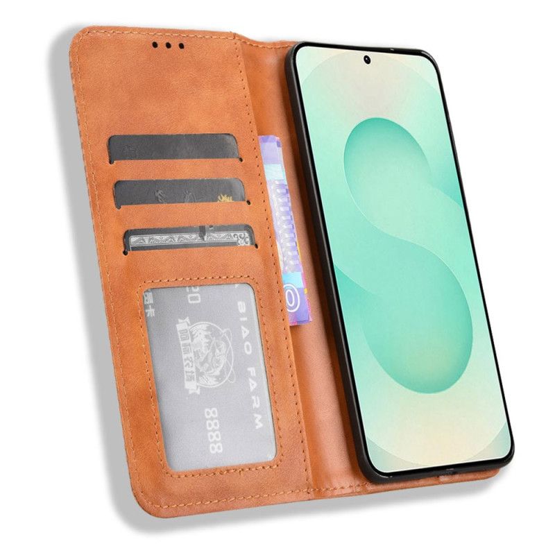 Δερματινη Θηκη Samsung Galaxy S25 5g Edge Ζωφόρος Vintage Σιλικόνης