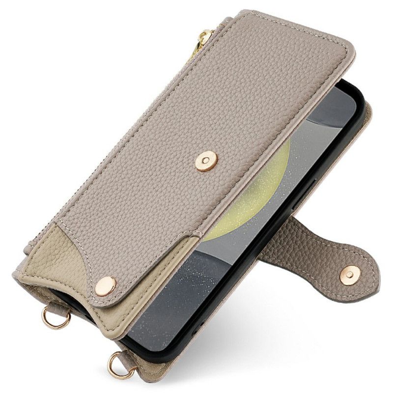 Δερματινη Θηκη Samsung Galaxy S25 5g Καθρέφτης Και Αλυσίδα