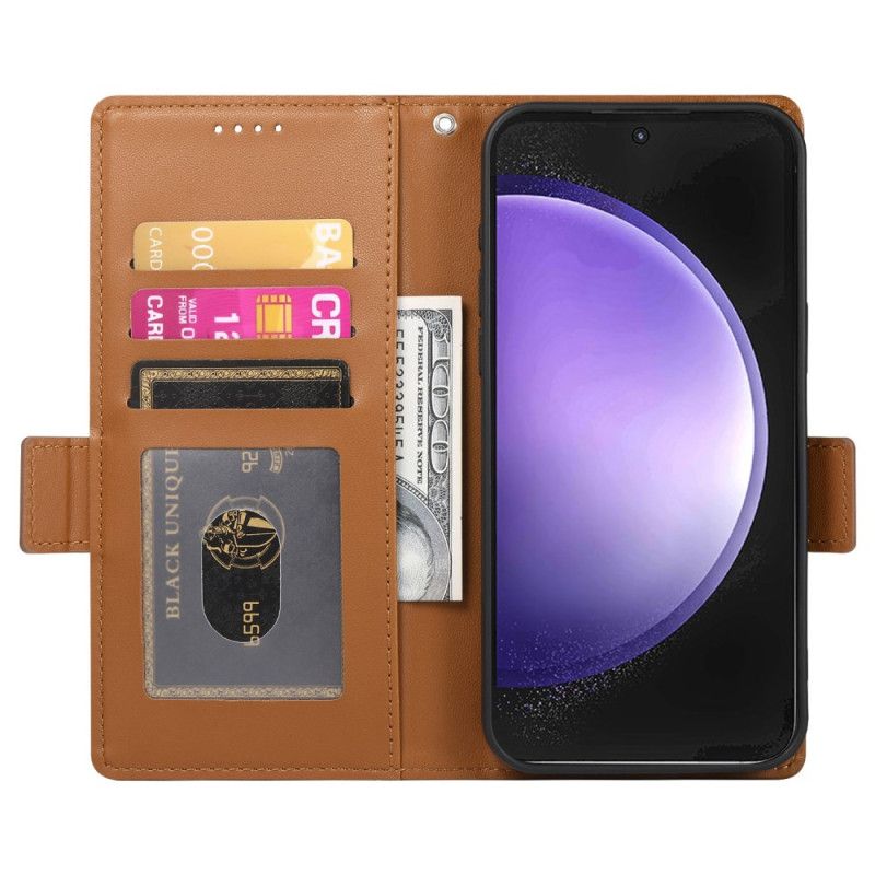 Δερματινη Θηκη Samsung Galaxy S25 Fe 3 Θέσεις Κάρτας Σιλικόνης