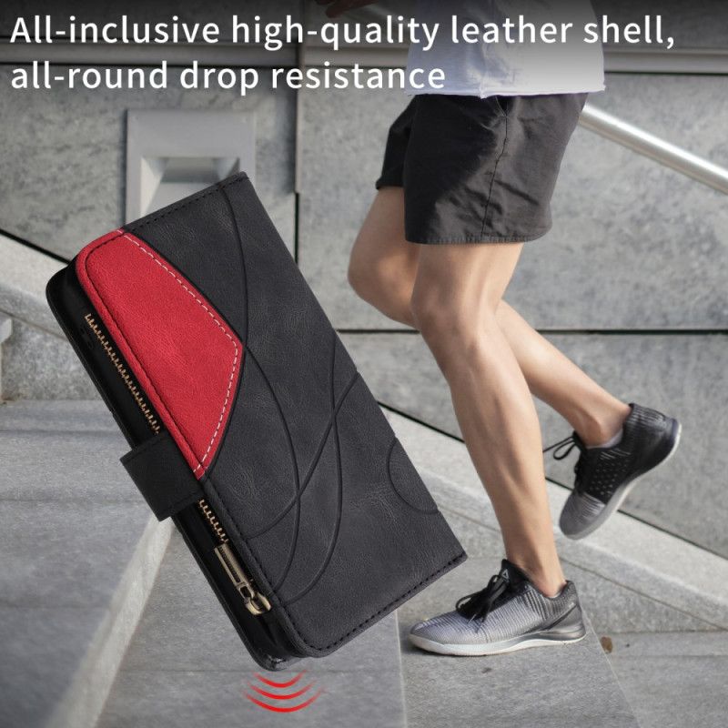 Δερματινη Θηκη Samsung Galaxy S25 Fe Δίχρωμο Κυματιστό