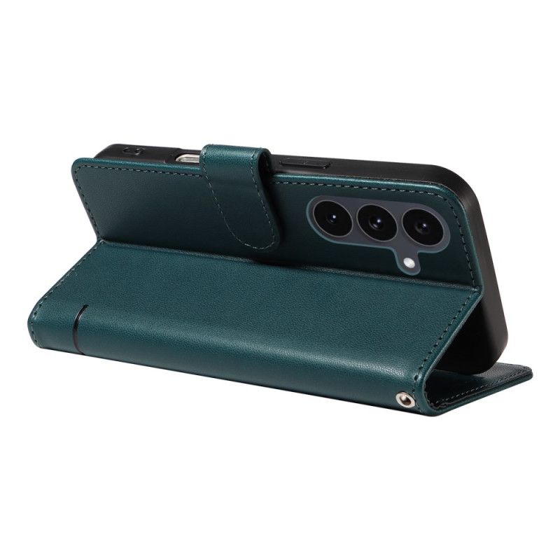 Δερματινη Θηκη Samsung Galaxy S25 Fe Εκτύπωση Γάτας Με Λουράκι