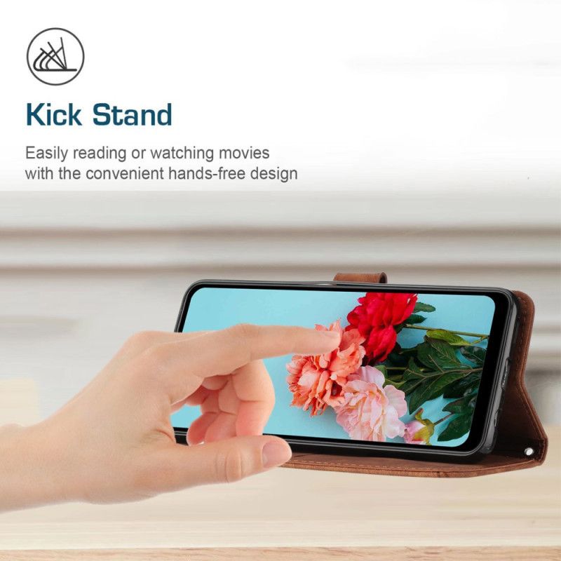 Δερματινη Θηκη Samsung Galaxy S25 Fe Γραμμές Με Εφέ Σουέτ