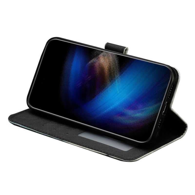 Δερματινη Θηκη Samsung Galaxy S25 Fe Κεφάλι Λεοπάρδαλης Με Κορδόνι