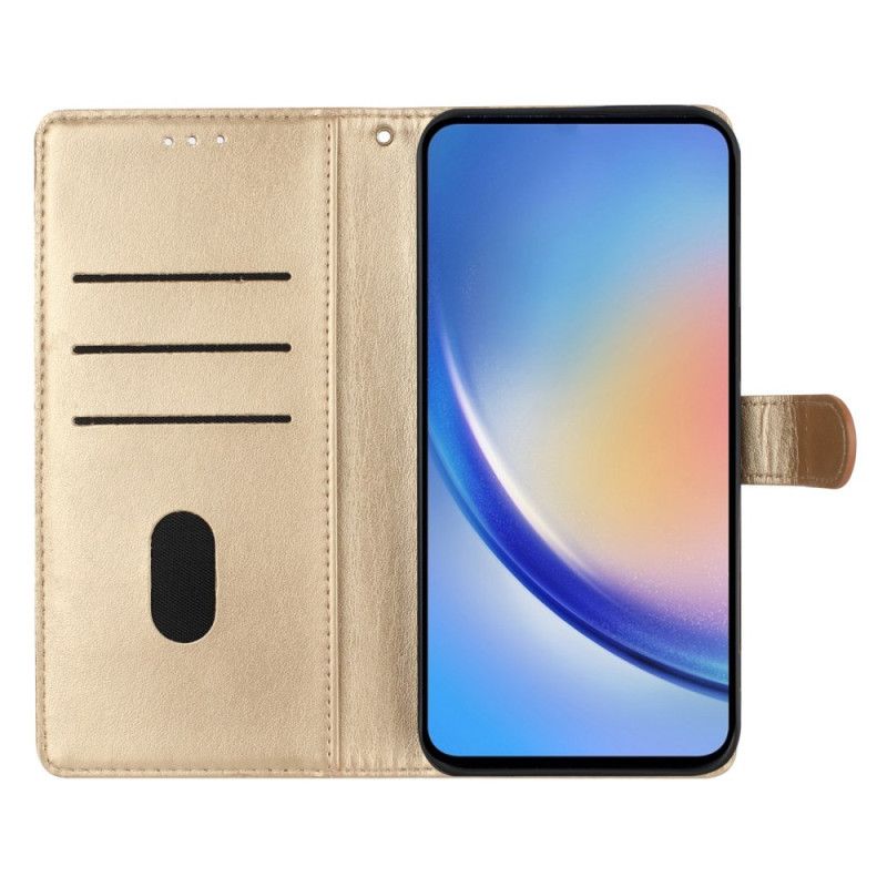 Δερματινη Θηκη Samsung Galaxy S25 Fe Λουλουδάτο Ατμόσφαιρα Σιλικόνης