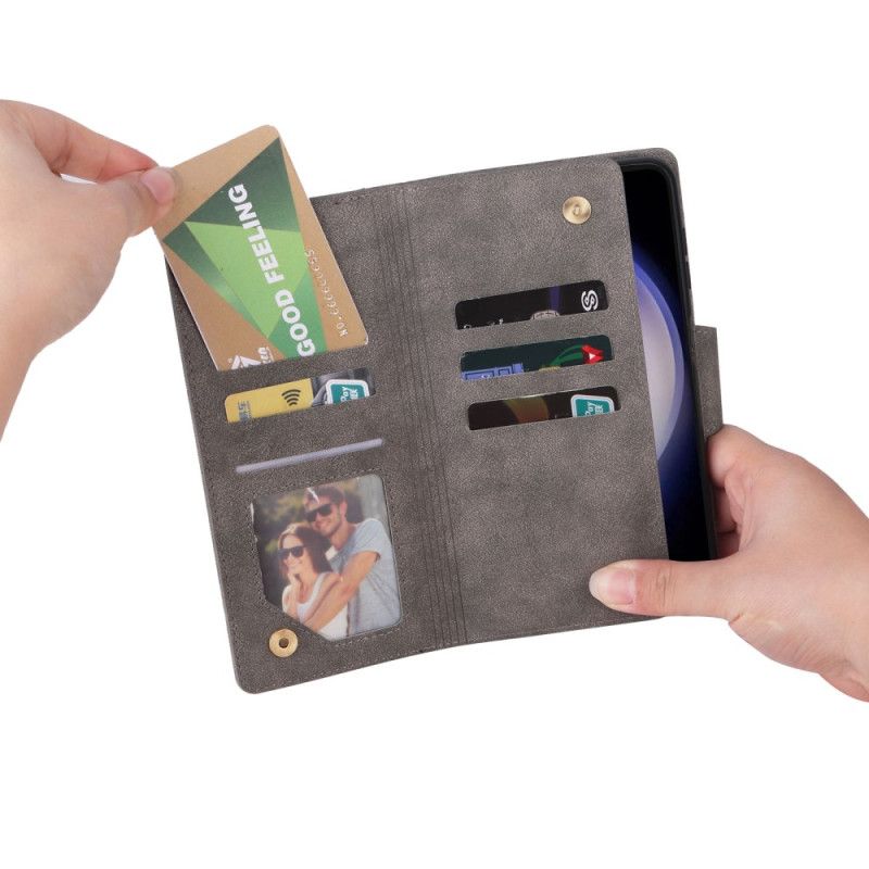 Δερματινη Θηκη Samsung Galaxy S25 Fe Πορτοφόλι Με Φερμουάρ