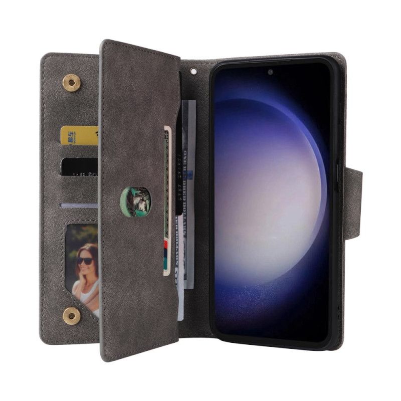 Δερματινη Θηκη Samsung Galaxy S25 Fe Πορτοφόλι Με Φερμουάρ