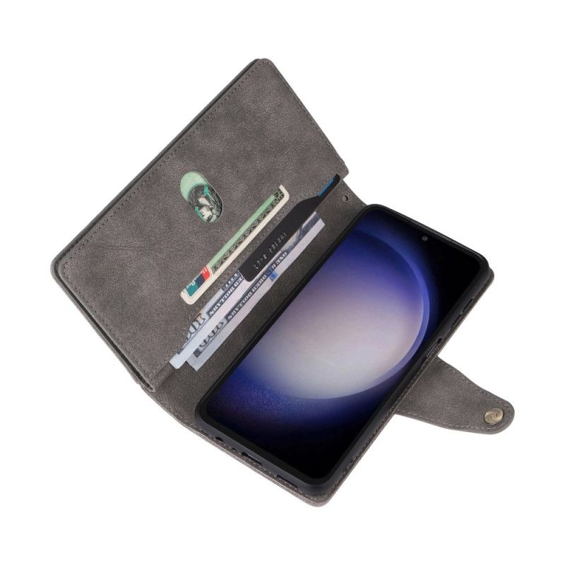 Δερματινη Θηκη Samsung Galaxy S25 Fe Πορτοφόλι Με Φερμουάρ