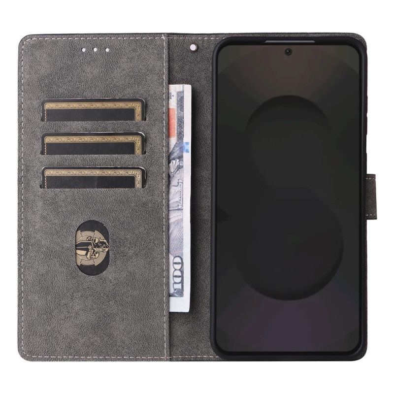 Δερματινη Θηκη Samsung Galaxy S25 Fe Προστασία Rfid Με Εφέ Σουέτ