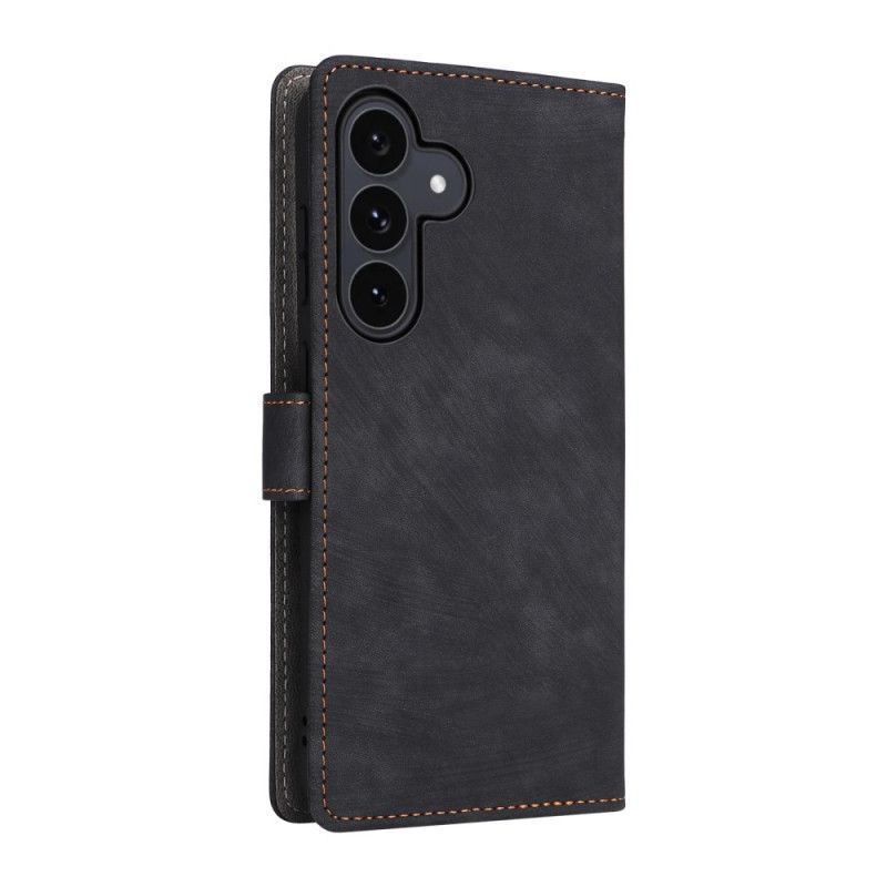 Δερματινη Θηκη Samsung Galaxy S25 Fe Προστασία Rfid Με Εφέ Σουέτ