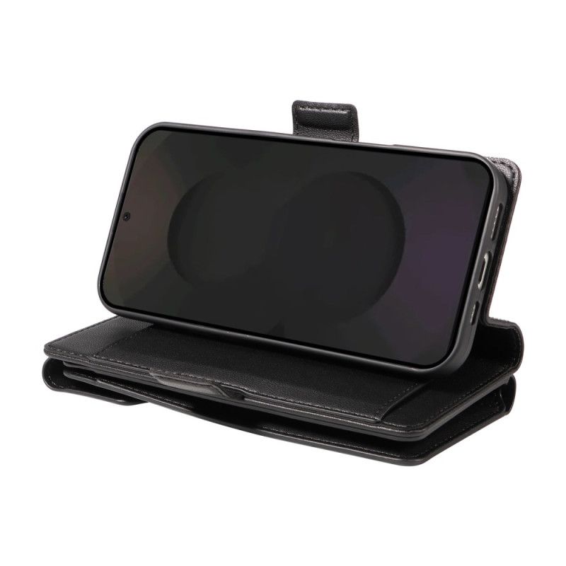 Δερματινη Θηκη Samsung Galaxy S25 Fe Θήκη Καρτών Και Λουρί Καρπού Σιλικόνης