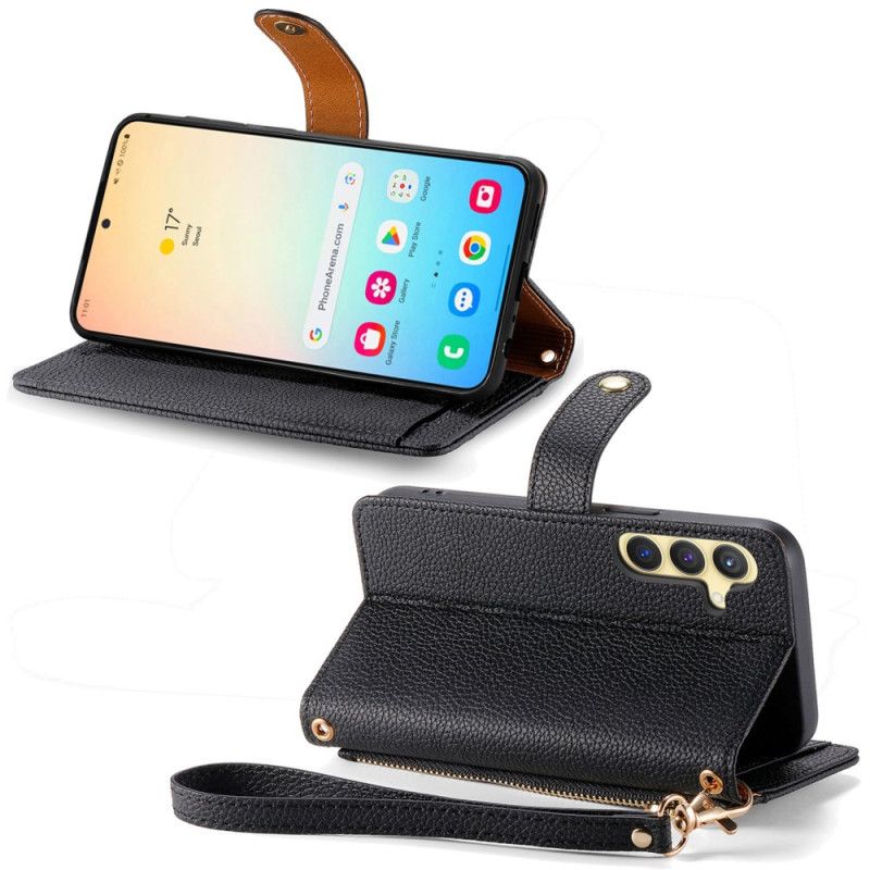 Δερματινη Θηκη Samsung Galaxy S25 Plus 5g Δερμάτινο Πορτοφόλι Με Τσέπη Με Φερμουάρ Anti-rfid