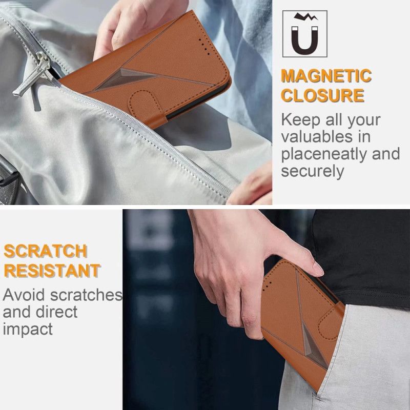 Δερματινη Θηκη Samsung Galaxy S25 Plus 5g Τριγωνικό Μοτίβο