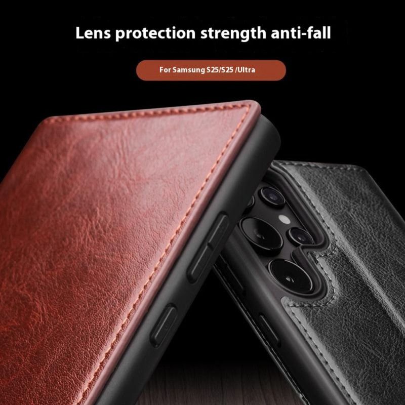 Δερματινη Θηκη Samsung Galaxy S25 Ultra 5g Δέρμα Qialino Σιλικόνης