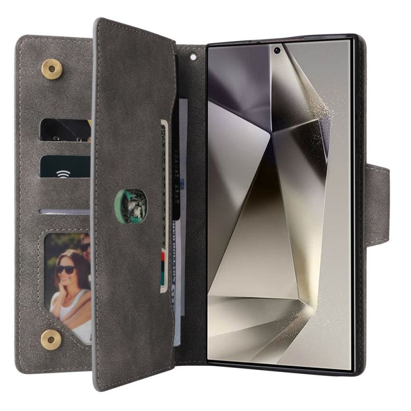 Δερματινη Θηκη Samsung Galaxy S25 Ultra 5g Σουέτ Με Λουράκι