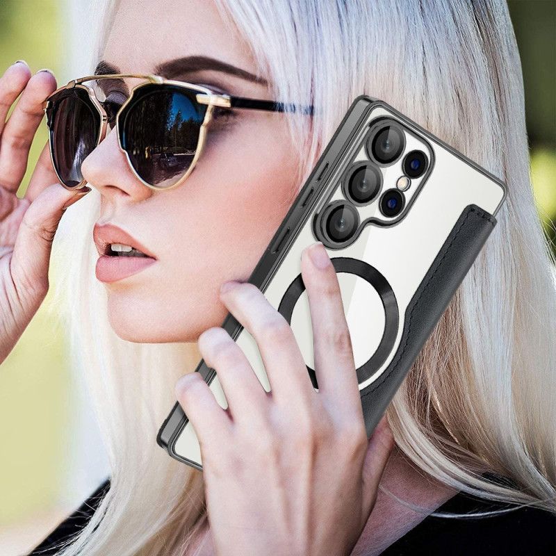 Δερματινη Θηκη Samsung Galaxy S25 Ultra 5g Συμβατό Με Magsafe Καπιτονέ