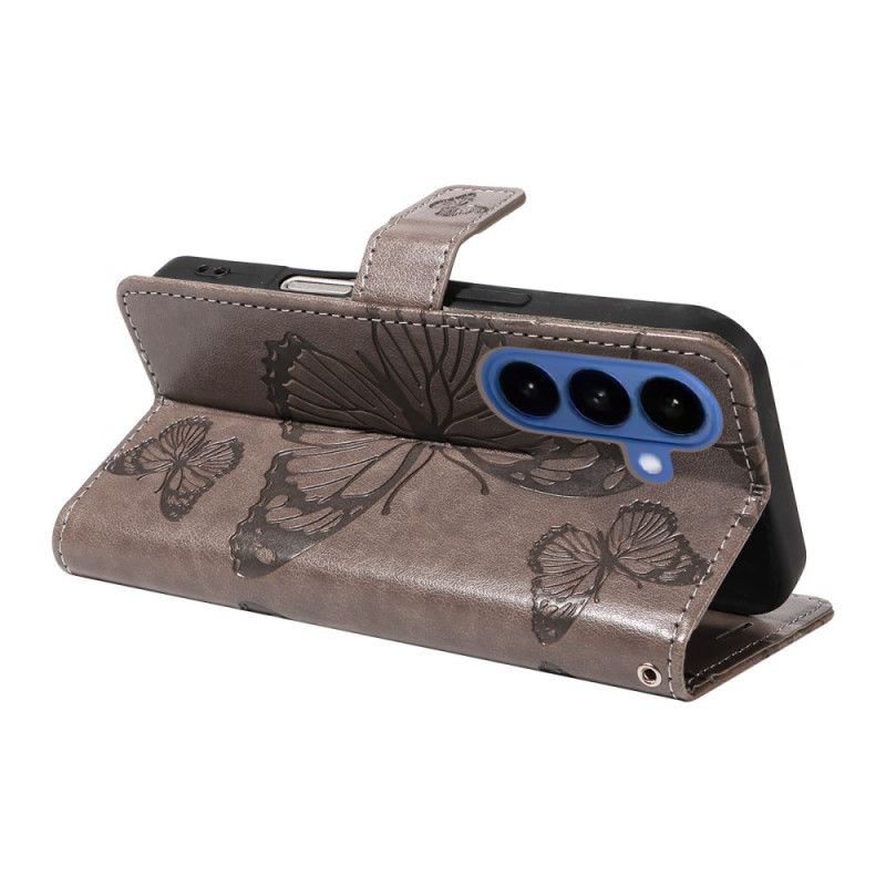 Δερματινη Θηκη Samsung Galaxy S26 Γιγάντιες Πεταλούδες Σιλικόνης