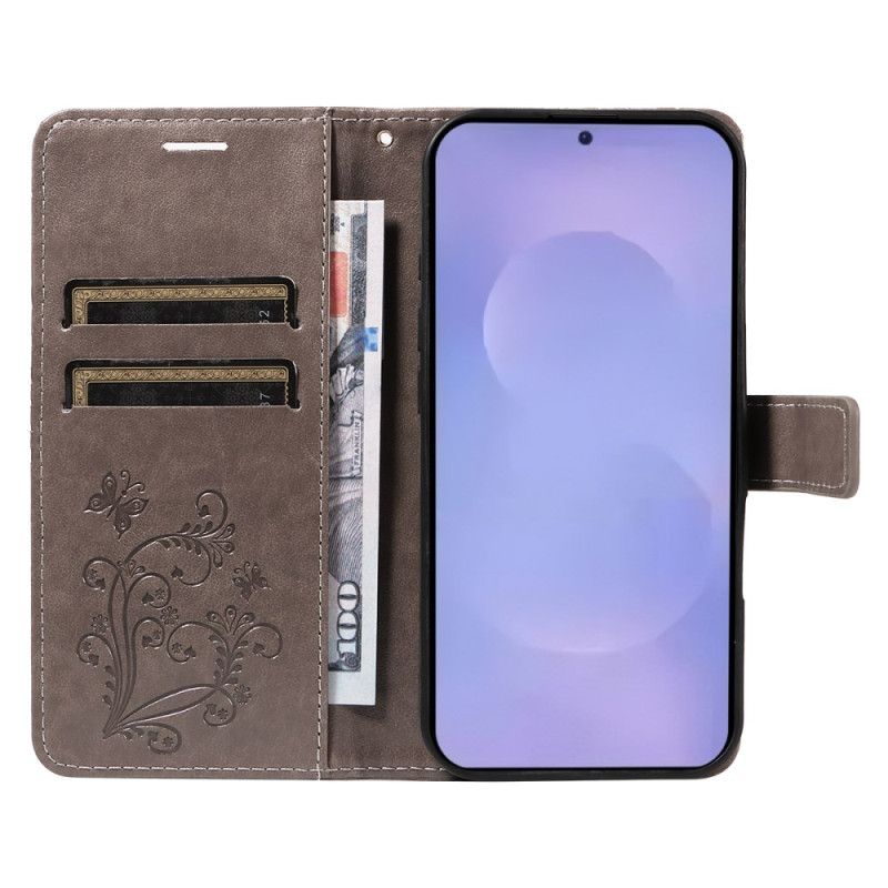 Δερματινη Θηκη Samsung Galaxy S26 Γιγάντιες Πεταλούδες Σιλικόνης