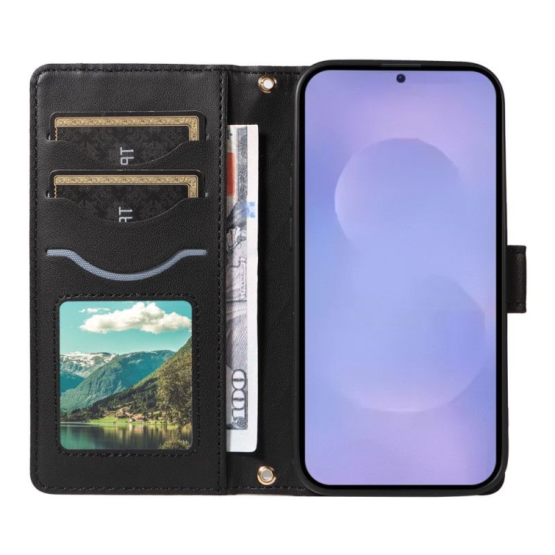 Δερματινη Θηκη Samsung Galaxy S26 Καπιτονέ Με Λουράκια