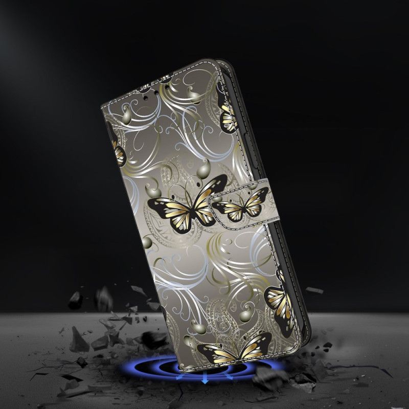 Δερματινη Θηκη Samsung Galaxy S26 Plus Δαντελωτές Πεταλούδες Σιλικόνης