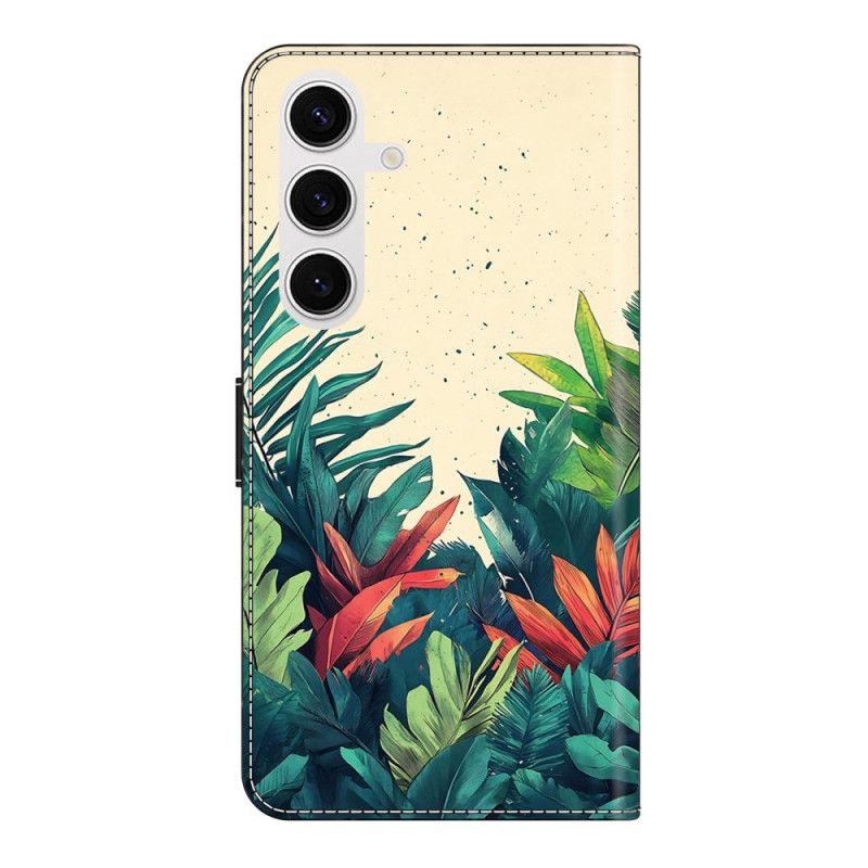 Δερματινη Θηκη Samsung Galaxy S26 Plus Φύλλα Σιλικόνης