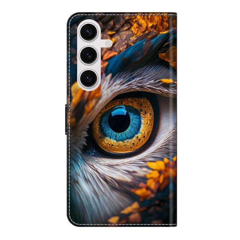 Δερματινη Θηκη Samsung Galaxy S26 Plus Μοτίβο Μπλε Ματιών