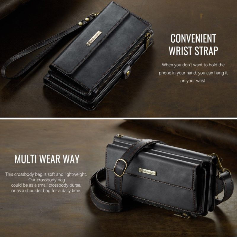 Δερματινη Θηκη Samsung Galaxy S26 Plus Προστασία Rfid Caseme Και Ιμάντας Ώμου