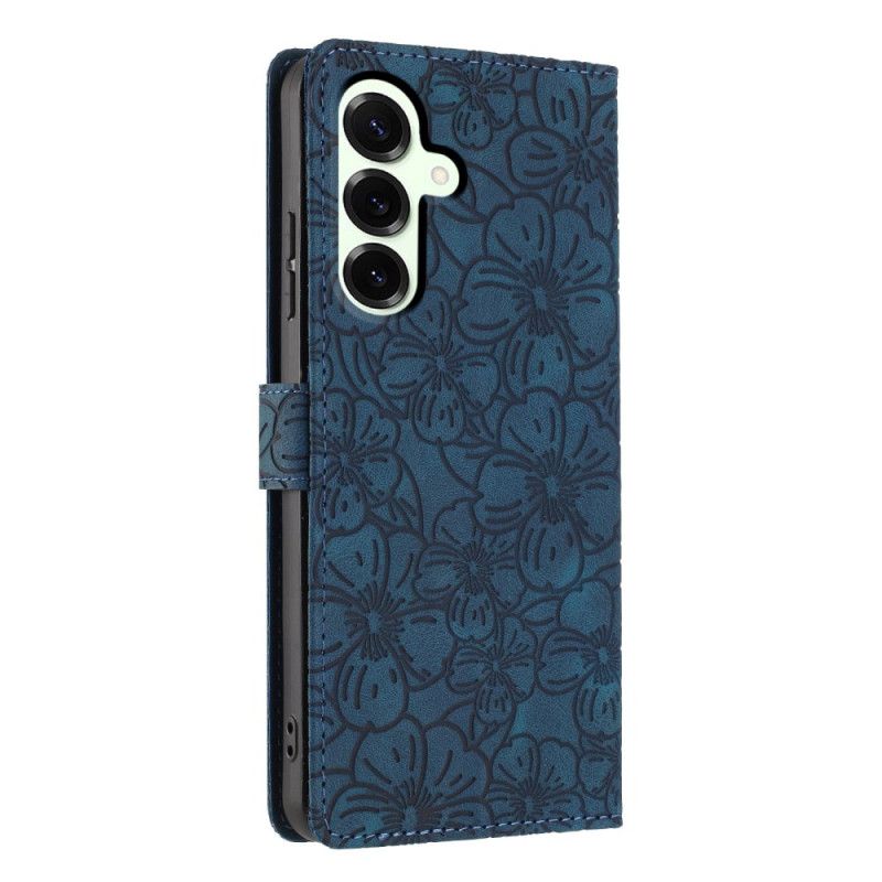 Δερματινη Θηκη Samsung Galaxy S26 Plus Χάραξη Με Άνθη Κερασιάς