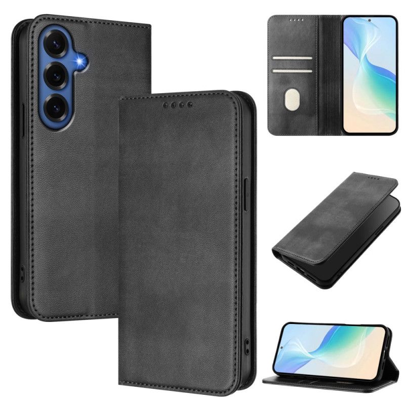 Δερματινη Θηκη Samsung Galaxy S26 Plus Υφή Προστασία Rfid Ρετρό