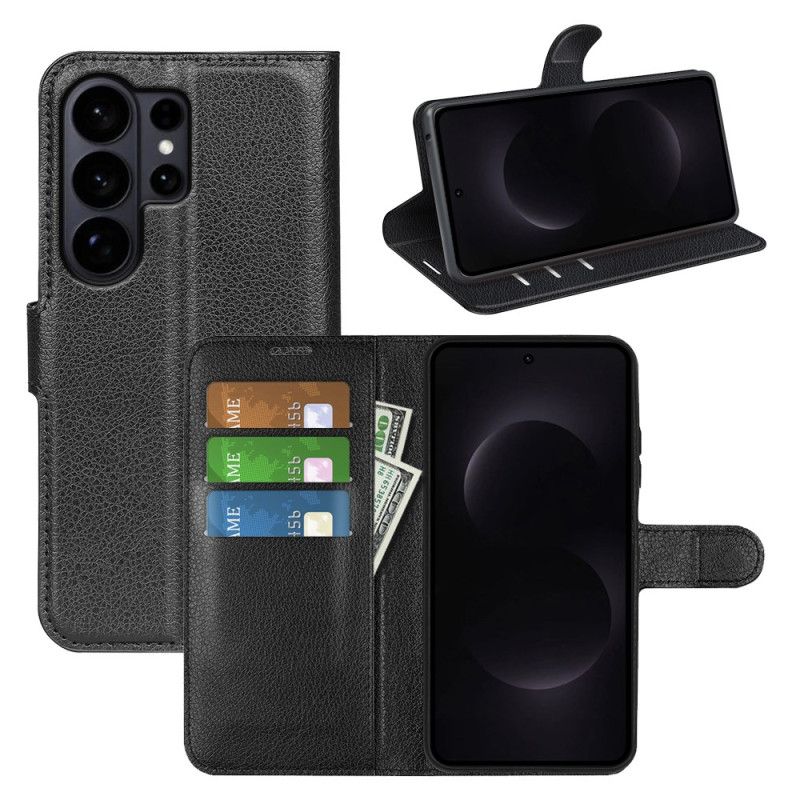 Δερματινη Θηκη Samsung Galaxy S26 Ultra Δέρμα Lychee Faux