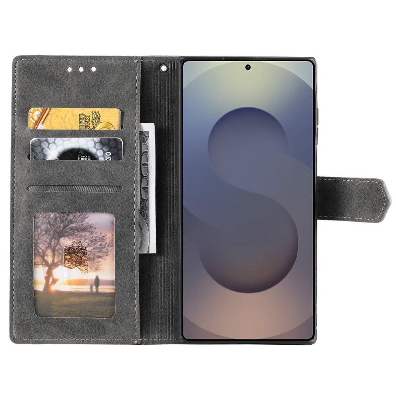 Δερματινη Θηκη Samsung Galaxy S26 Ultra Δίχρωμο Σχέδιο Σιλικόνης