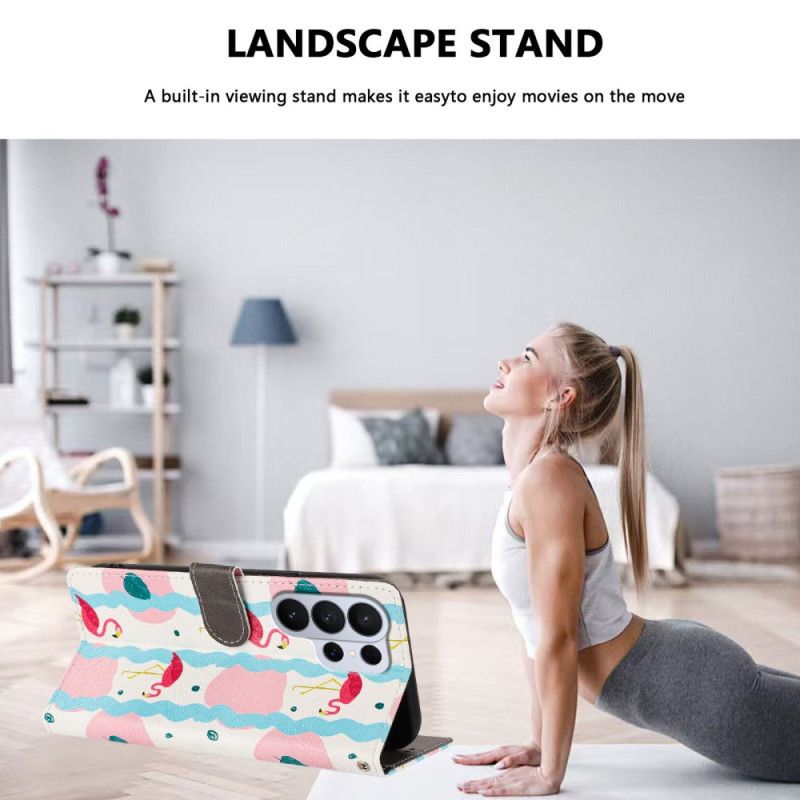 Δερματινη Θηκη Samsung Galaxy S26 Ultra Φλαμίνγκο Σιλικόνης