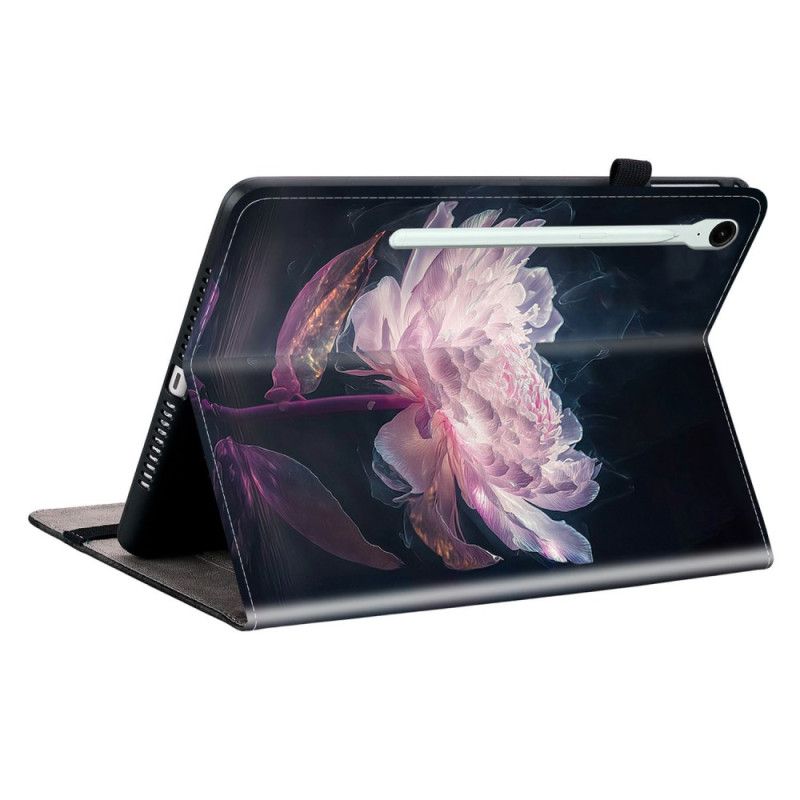 Δερματινη Θηκη Samsung Galaxy Tab S10 Fe Plus Ροζ Παιώνια