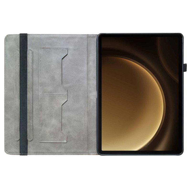 Δερματινη Θηκη Samsung Galaxy Tab S10 Plus Μαύρο Τριαντάφυλλο