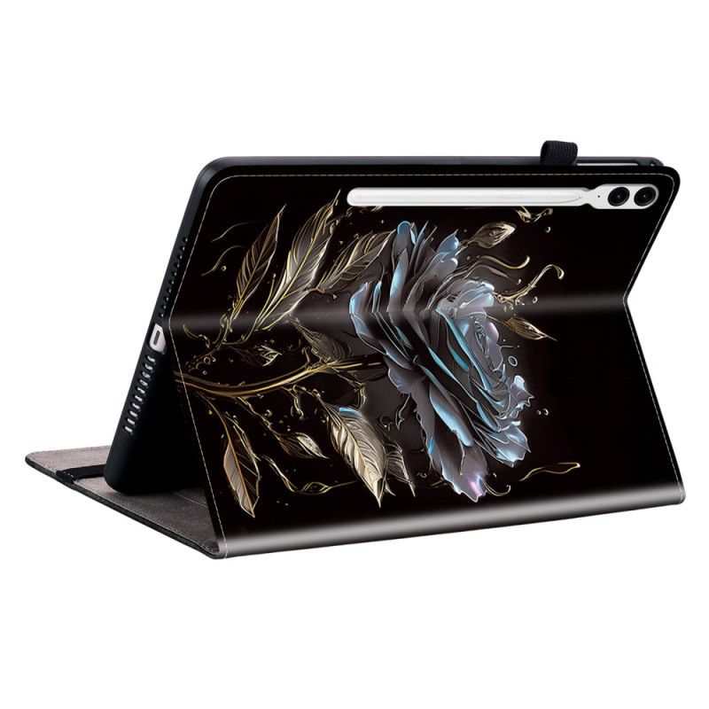Δερματινη Θηκη Samsung Galaxy Tab S10 Plus Μαύρο Τριαντάφυλλο