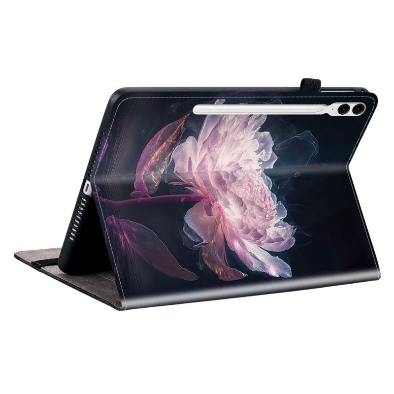 Δερματινη Θηκη Samsung Galaxy Tab S10 Plus Μωβ Παιώνια Σιλικόνης