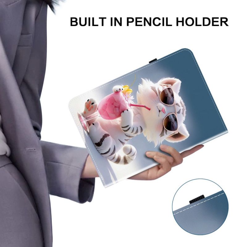 Δερματινη Θηκη Samsung Galaxy Tab S10 Plus Σχέδιο Tiger