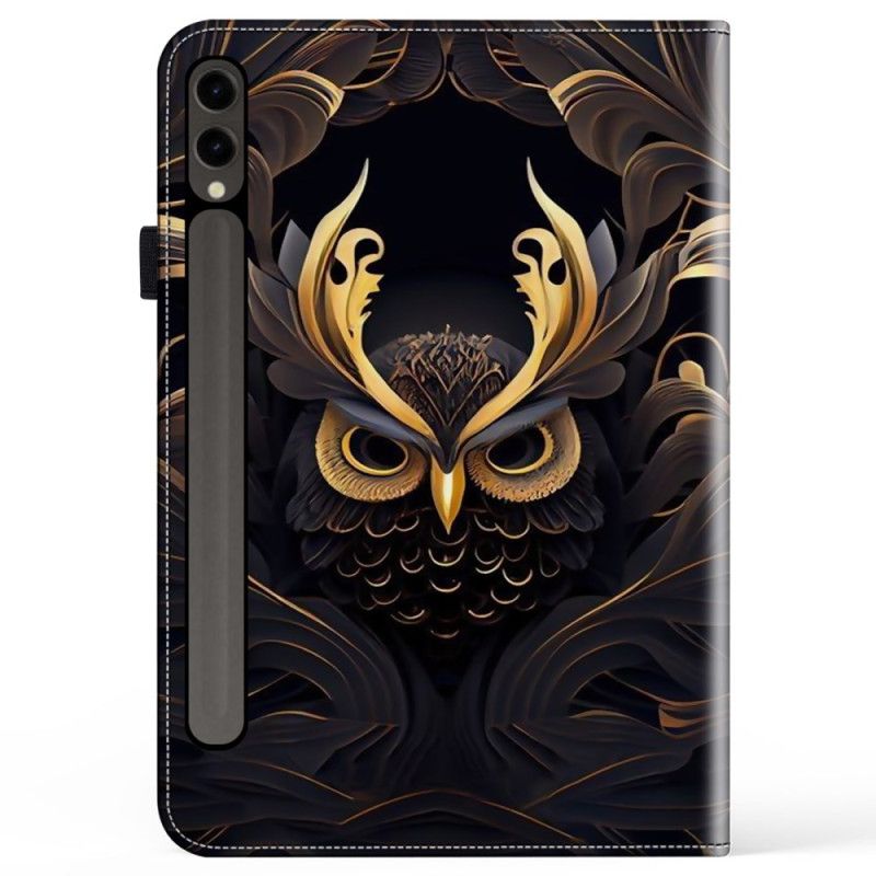 Δερματινη Θηκη Samsung Galaxy Tab S10 Plus Χρυσή Κουκουβάγια Σιλικόνης