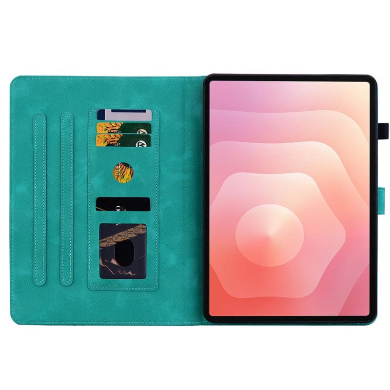 Δερματινη Θηκη Samsung Galaxy Tab S11 Λουλουδάτο Σχέδιο Σουέτ