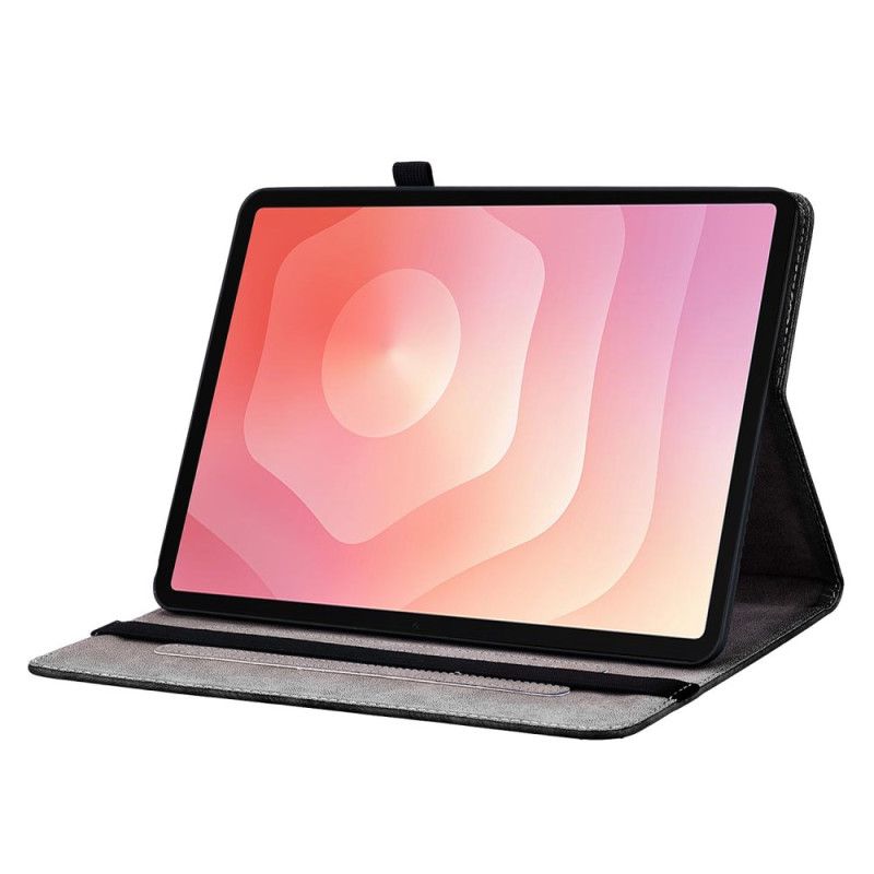 Δερματινη Θηκη Samsung Galaxy Tab S11 Μαύρο Τριαντάφυλλο
