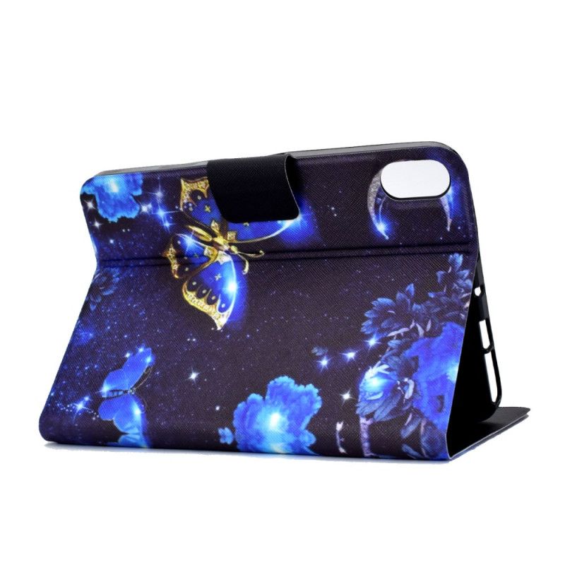 Δερματινη Θηκη Samsung Galaxy Tab S11 Μπλε Και Χρυσή Πεταλούδα