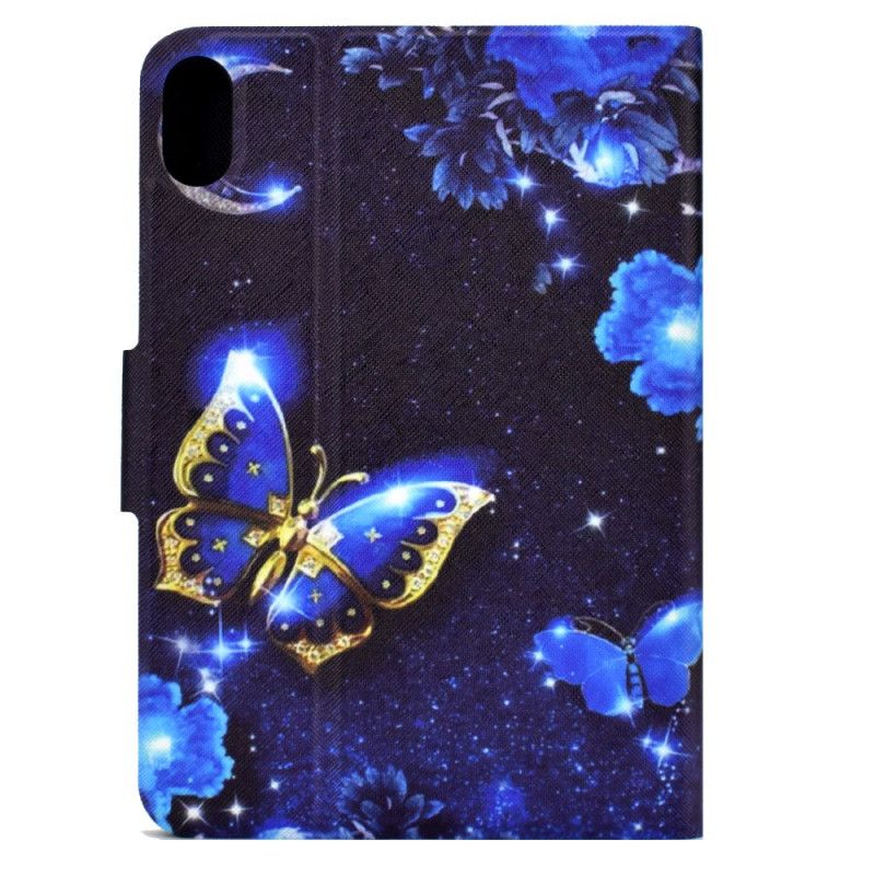 Δερματινη Θηκη Samsung Galaxy Tab S11 Μπλε Και Χρυσή Πεταλούδα