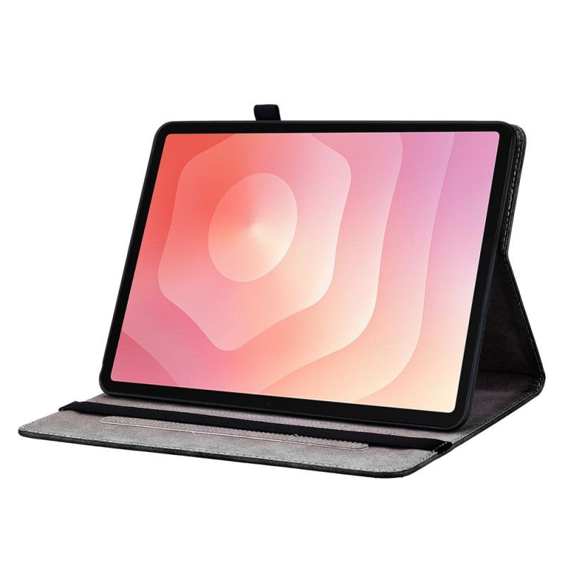 Δερματινη Θηκη Samsung Galaxy Tab S11 Πεταλούδες Και Μπλε Λουλούδια