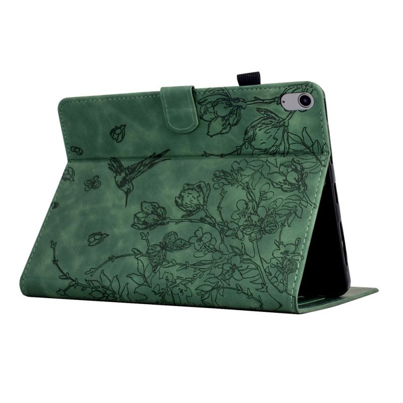 Δερματινη Θηκη Samsung Galaxy Tab S11 Σχέδιο Φυτών Με Εφέ Σουέτ