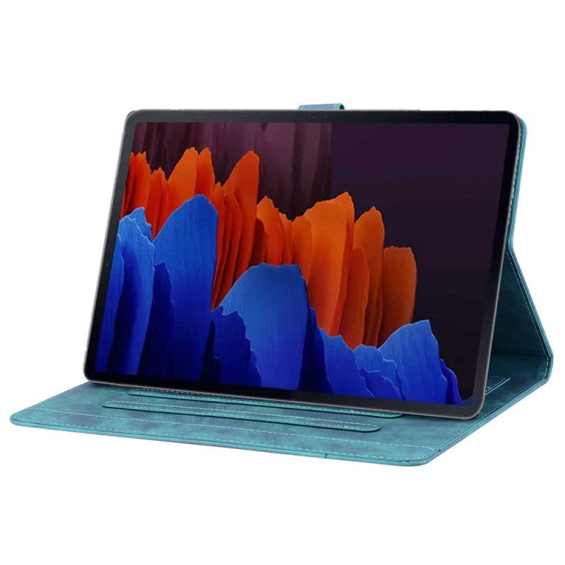 Δερματινη Θηκη Samsung Galaxy Tab S11 Ultra Σκηνή Γάτας Με Εφέ Σουέτ