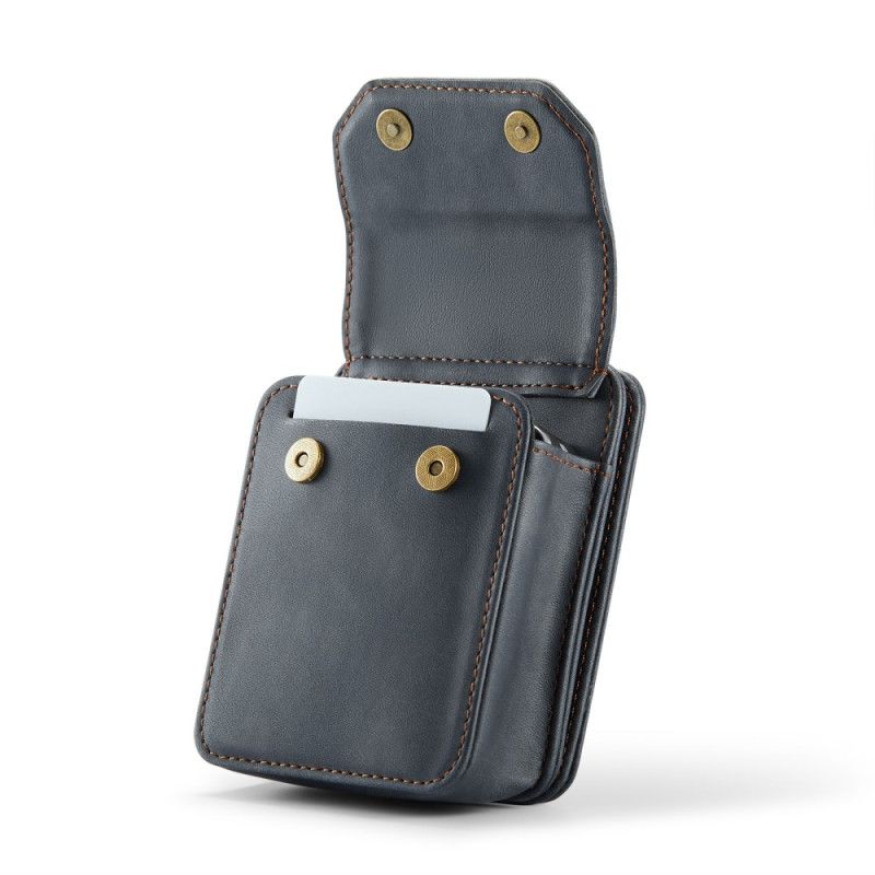 Δερματινη Θηκη Samsung Galaxy Z Flip 7 Fe Στυλ Τσάντας Με Προστασία Rfid Και Ιμάντα Ώμου