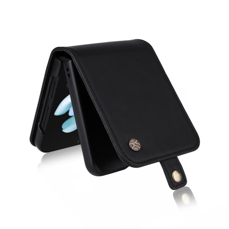 Δερματινη Θηκη Samsung Galaxy Z Flip 7 Fe Θήκη Καρτών Και Κούμπωμα