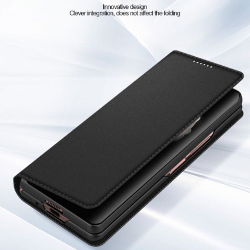 δερματινη θηκη Samsung Galaxy Z Fold 3 5G Μαύρο Σπαστό Δέρμα