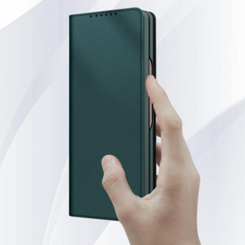 δερματινη θηκη Samsung Galaxy Z Fold 3 5G Μαύρο Σπαστό Δέρμα